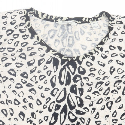 Womens UK Size S Scotch & Soda Beige Basic T-Shirt