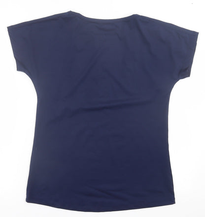 Dunnes Stores Mens Blue  Polyester Basic T-Shirt Size S Crew Neck Pullover