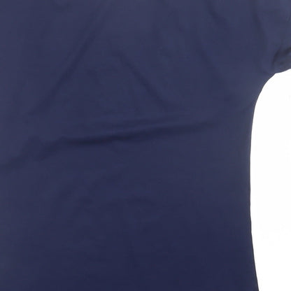 Dunnes Stores Mens Blue  Polyester Basic T-Shirt Size S Crew Neck Pullover