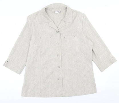 Womens UK Size 16 Oscar B. Beige Jacket