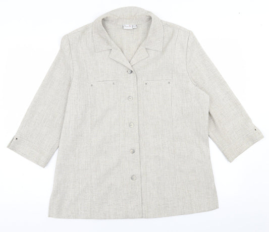 Womens UK Size 16 Oscar B. Beige Jacket