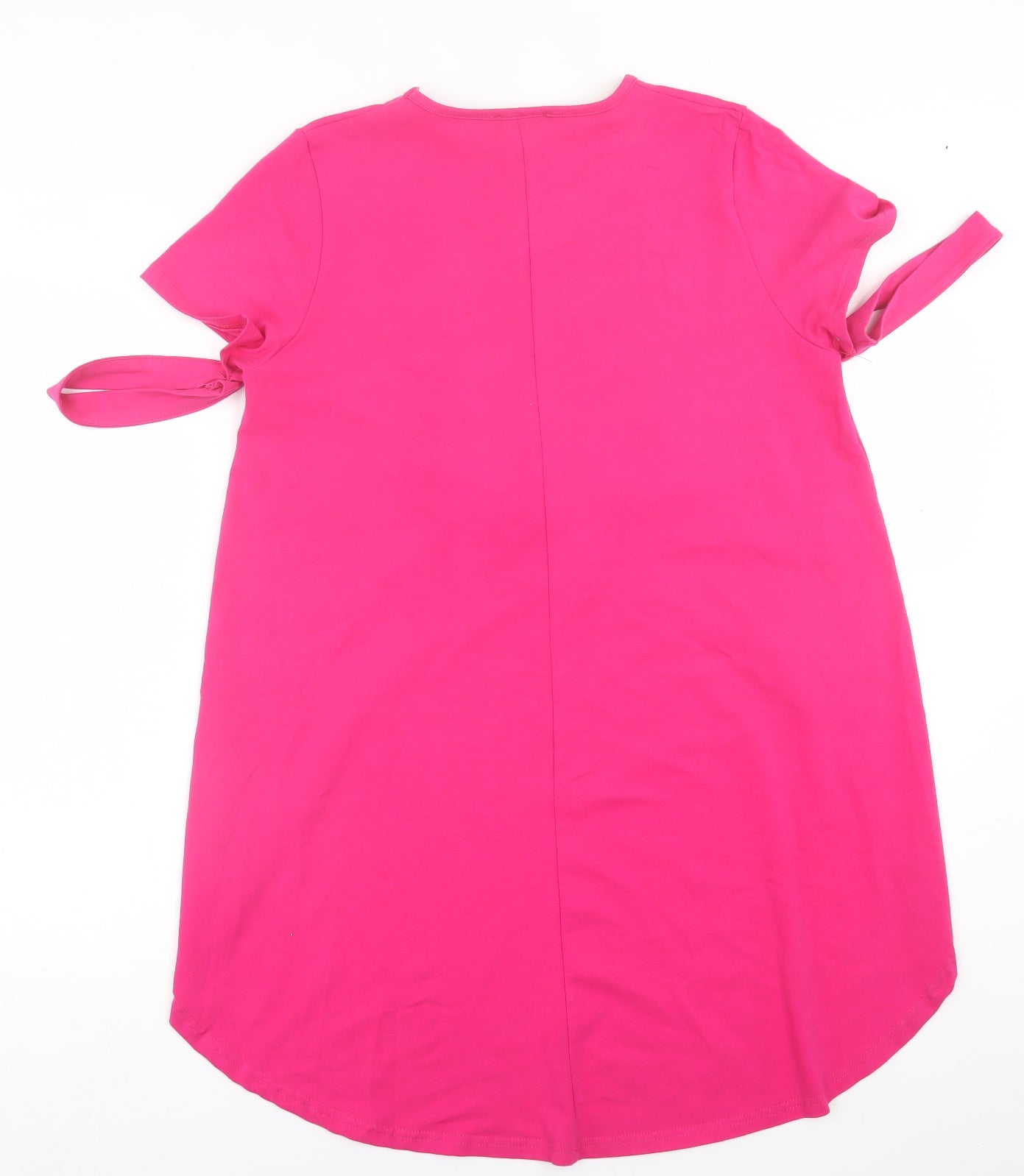 jenerique Womens Pink  Polyester Tunic T-Shirt Size 8 Crew Neck