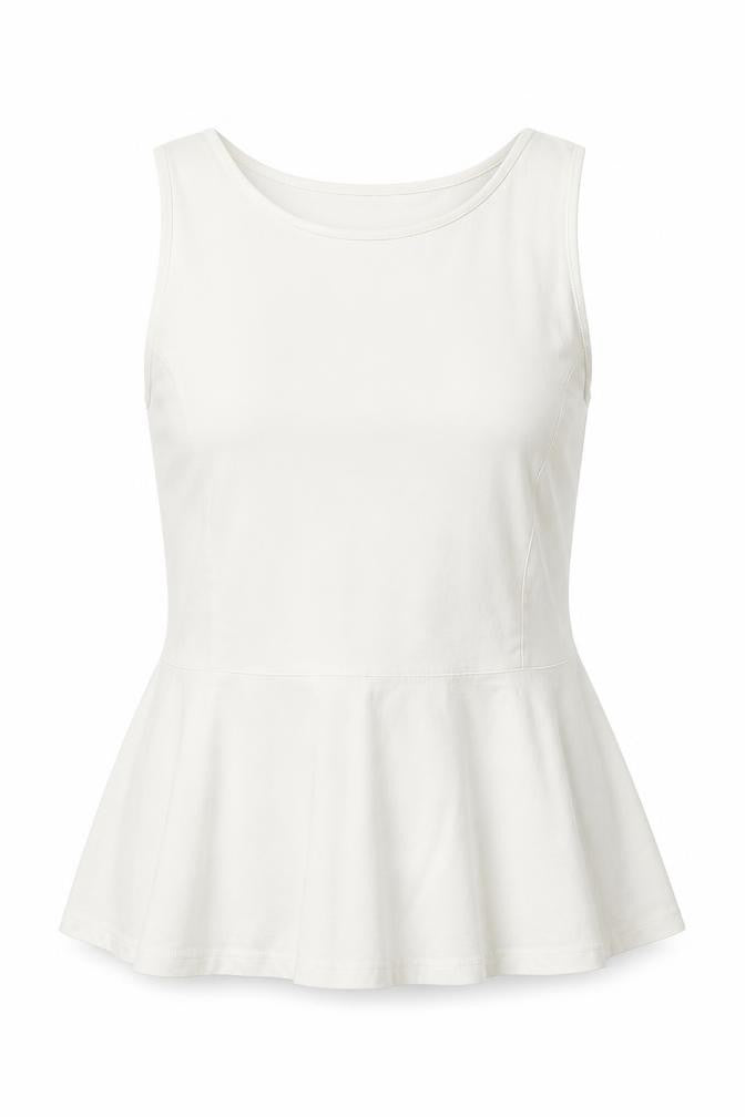 Womens UK Size 10 New Look White Basic Tank