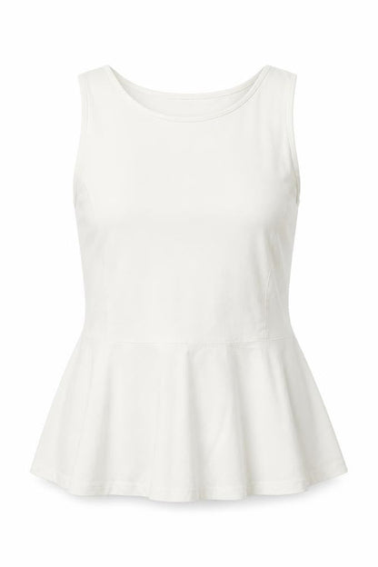 Womens UK Size 10 New Look White Basic Tank