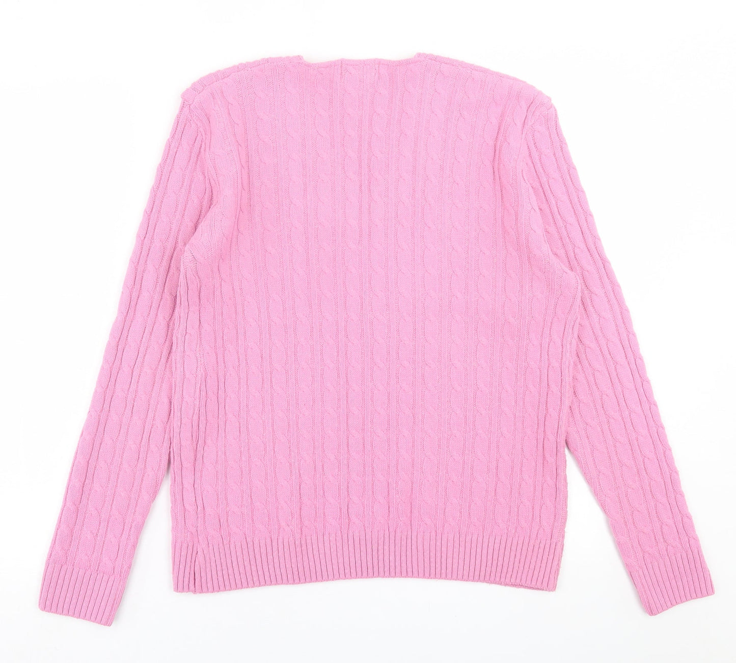 Womens UK Size S CHIC Pink Pullover Jumper