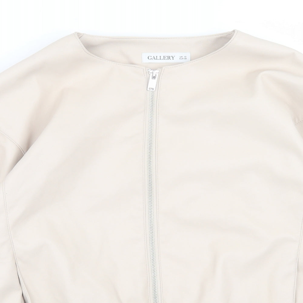 Womens UK Size 10 Gallery Beige Jacket