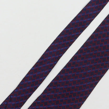 Savoy Taylors Guild Mens Multicoloured Geometric Silk Pointed Tie One Size