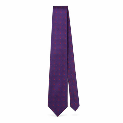 Mens David Moss Purple Plaids & Checks  Pointed Tie