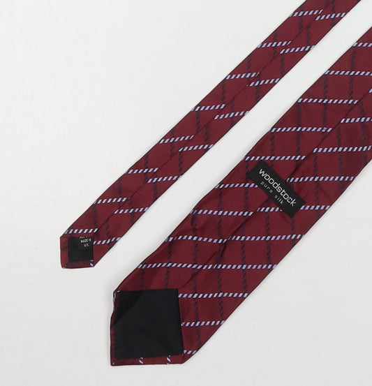 Woodstock Mens Multicoloured Striped Silk Pointed Tie One Size