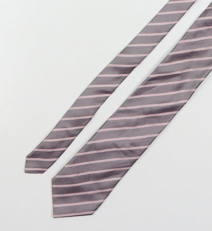 Mens Collezione Multicoloured Striped  Pointed Tie