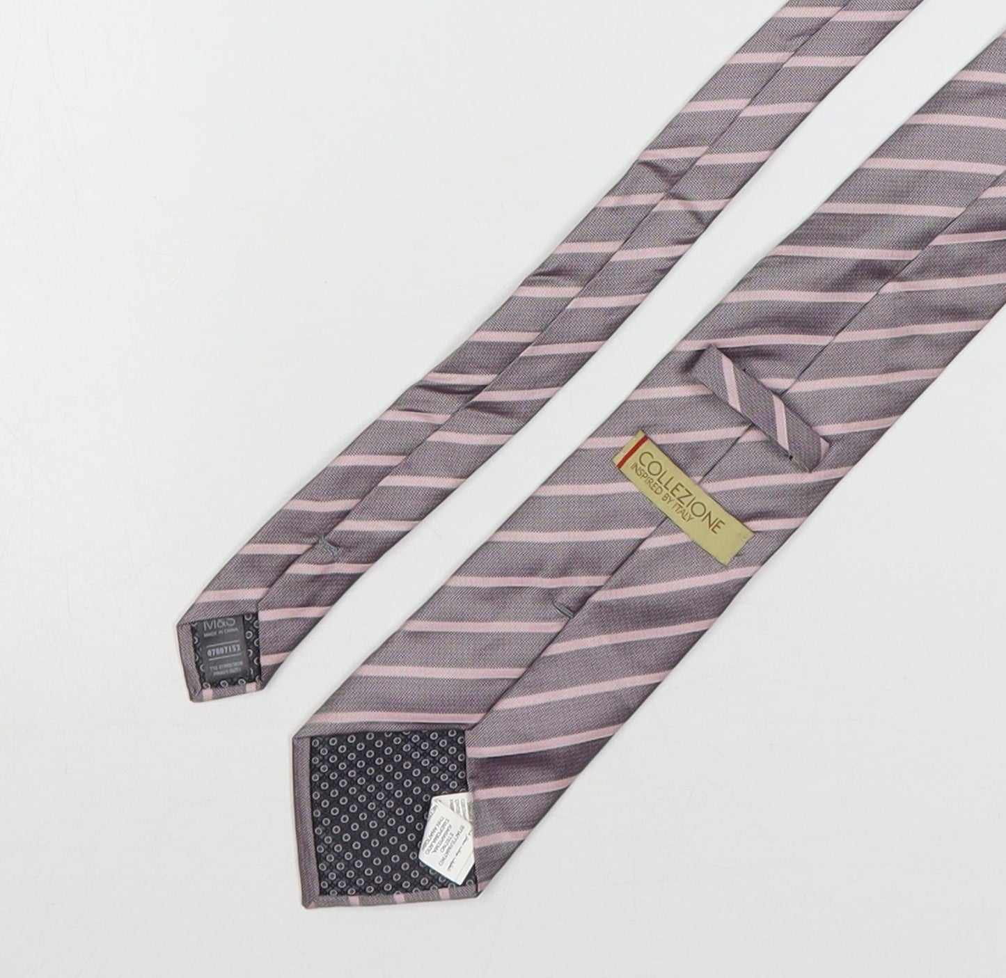 Mens Collezione Multicoloured Striped  Pointed Tie