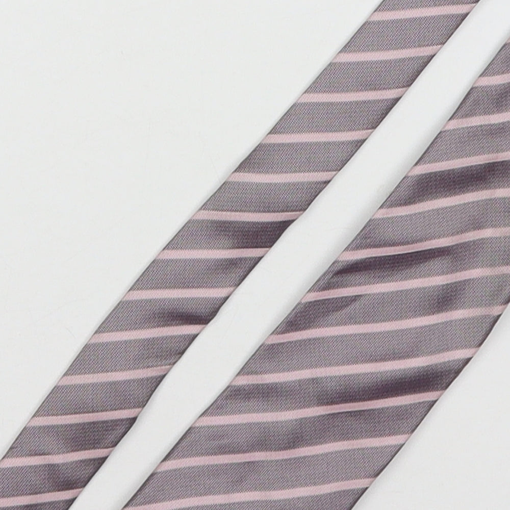 Mens Collezione Multicoloured Striped  Pointed Tie