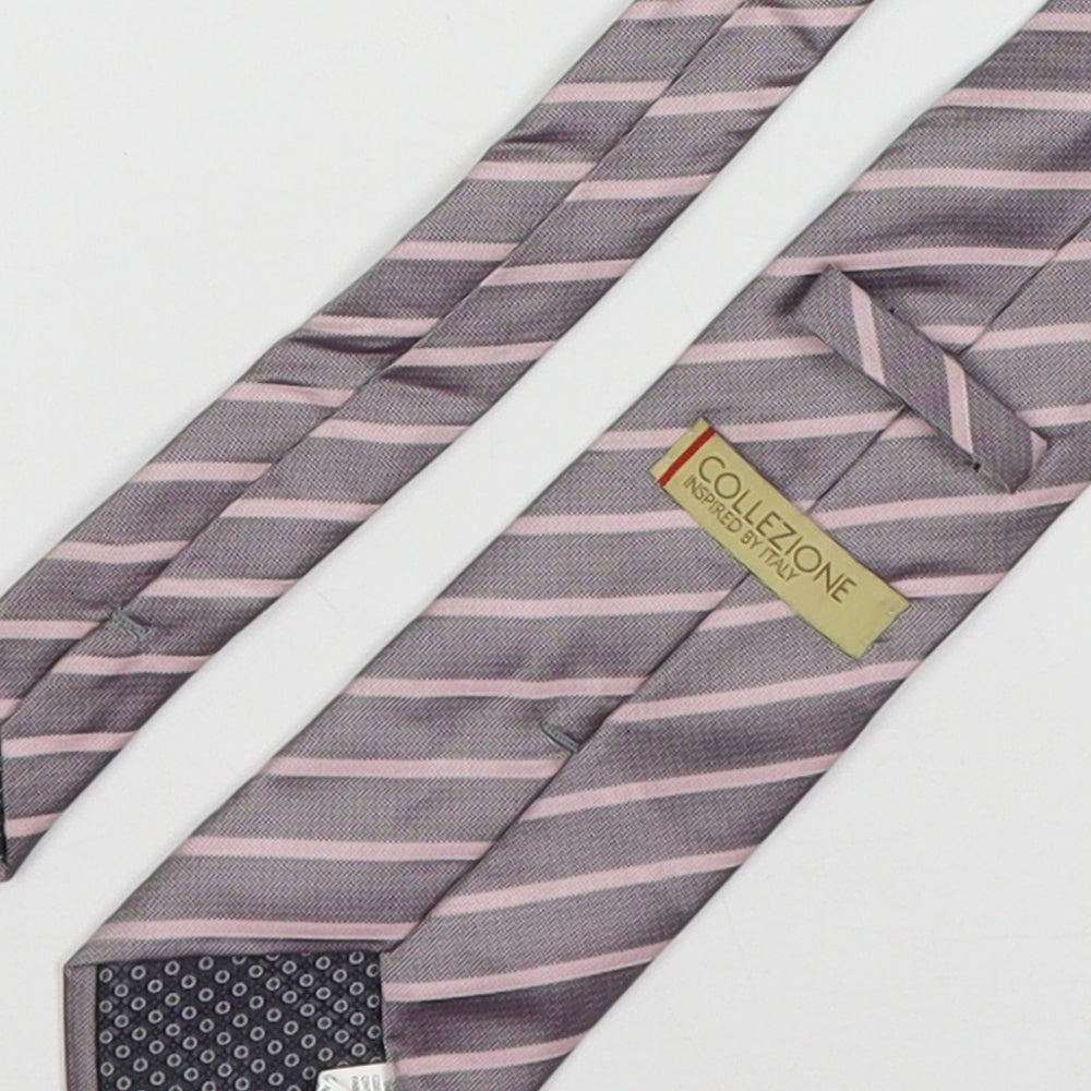 Mens Collezione Multicoloured Striped  Pointed Tie