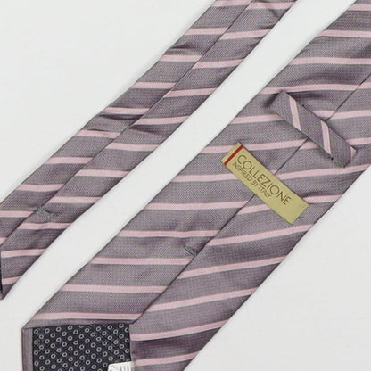 Mens Collezione Multicoloured Striped  Pointed Tie