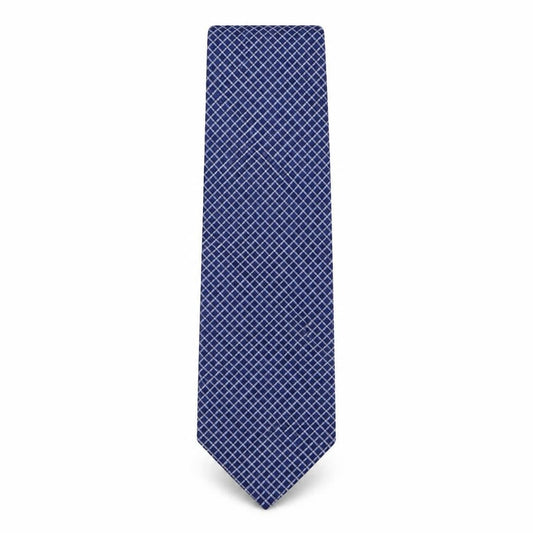 Debenhams & Freeman  Mens Blue Plaids & Checks Silk Pointed Tie One Size