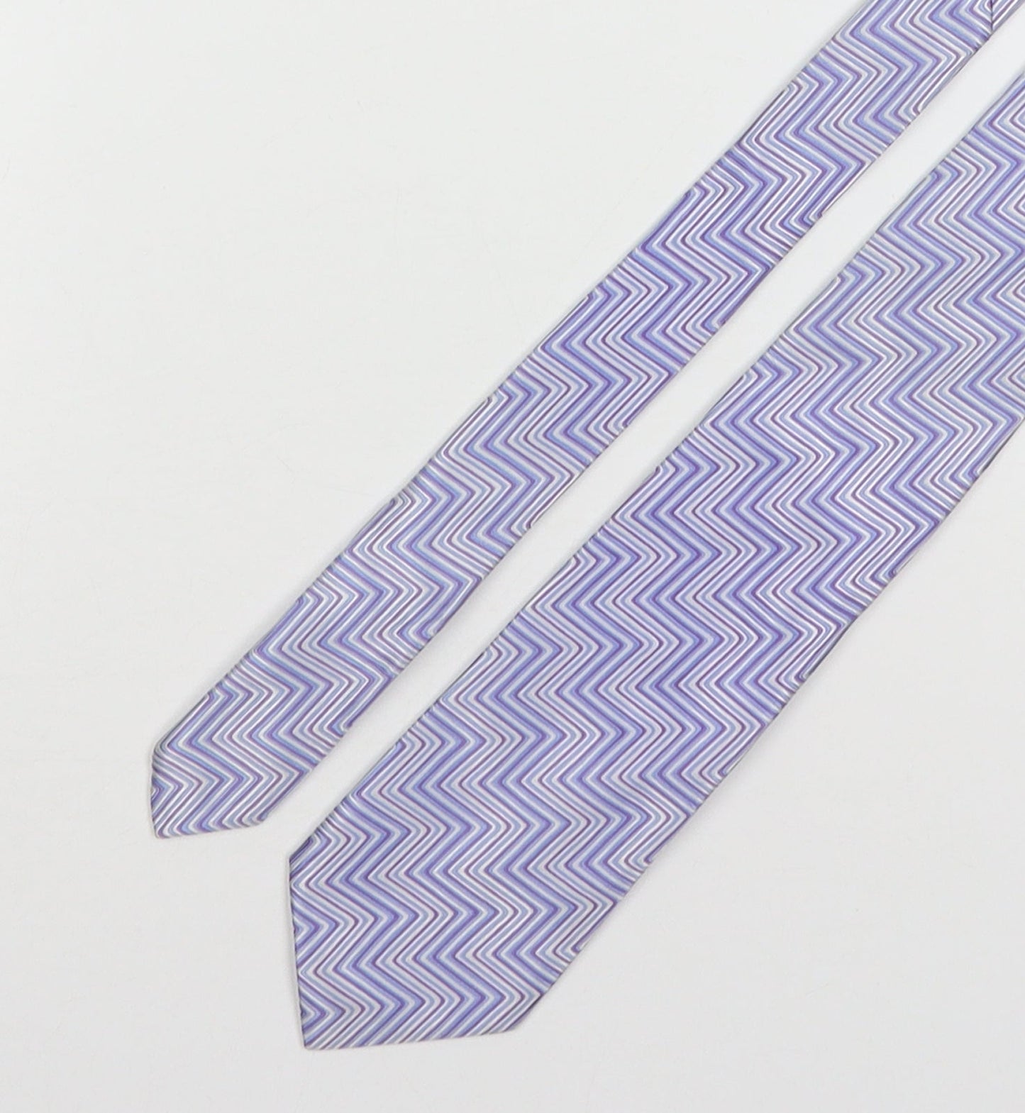 Roderick Charles  Mens Multicoloured Geometric Silk Pointed Tie One Size