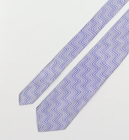 Roderick Charles  Mens Multicoloured Geometric Silk Pointed Tie One Size