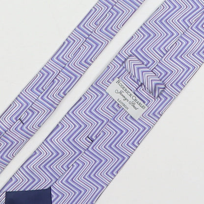 Roderick Charles  Mens Multicoloured Geometric Silk Pointed Tie One Size