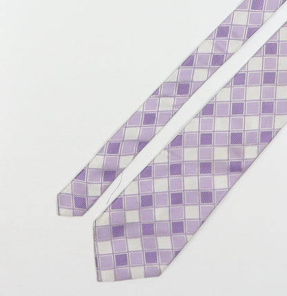 Racing Green  Mens Multicoloured Plaids & Checks Silk Pointed Tie One Size