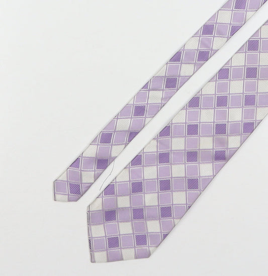 Racing Green  Mens Multicoloured Plaids & Checks Silk Pointed Tie One Size