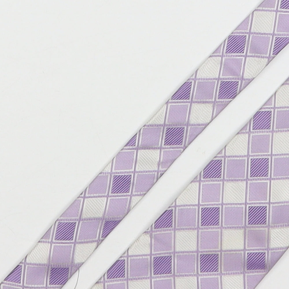 Racing Green  Mens Multicoloured Plaids & Checks Silk Pointed Tie One Size