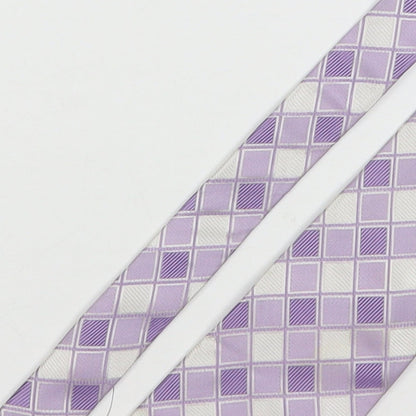 Racing Green  Mens Multicoloured Plaids & Checks Silk Pointed Tie One Size