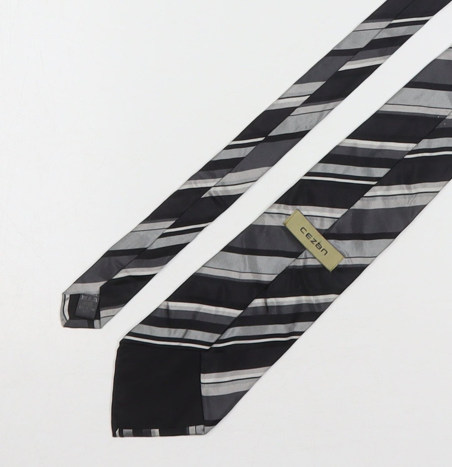 Mens Cezan Multicoloured Striped  Pointed Tie