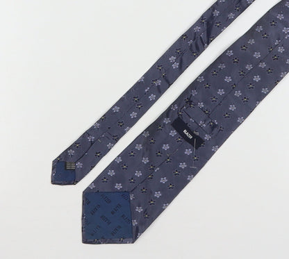 Mens Blazer Grey Floral  Pointed Tie