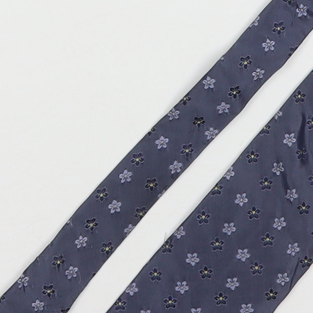 Mens Blazer Grey Floral  Pointed Tie