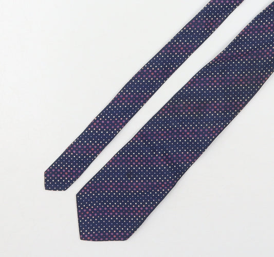 Marks and Spencer Mens Multicoloured Polka Dot Silk Pointed Tie One Size