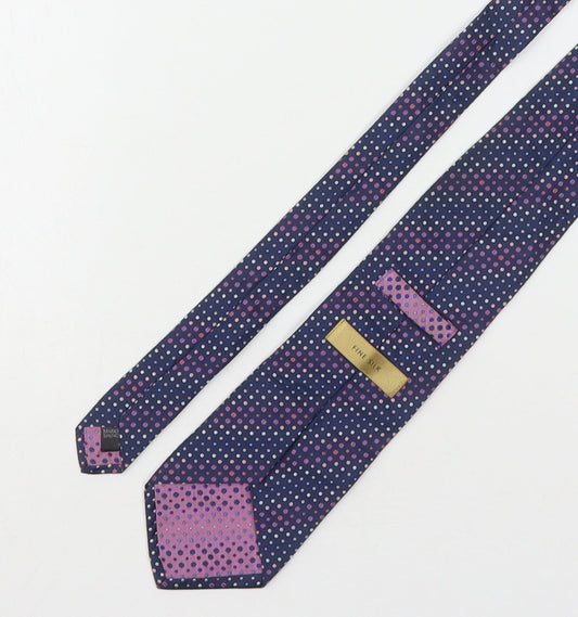 Marks and Spencer Mens Multicoloured Polka Dot Silk Pointed Tie One Size