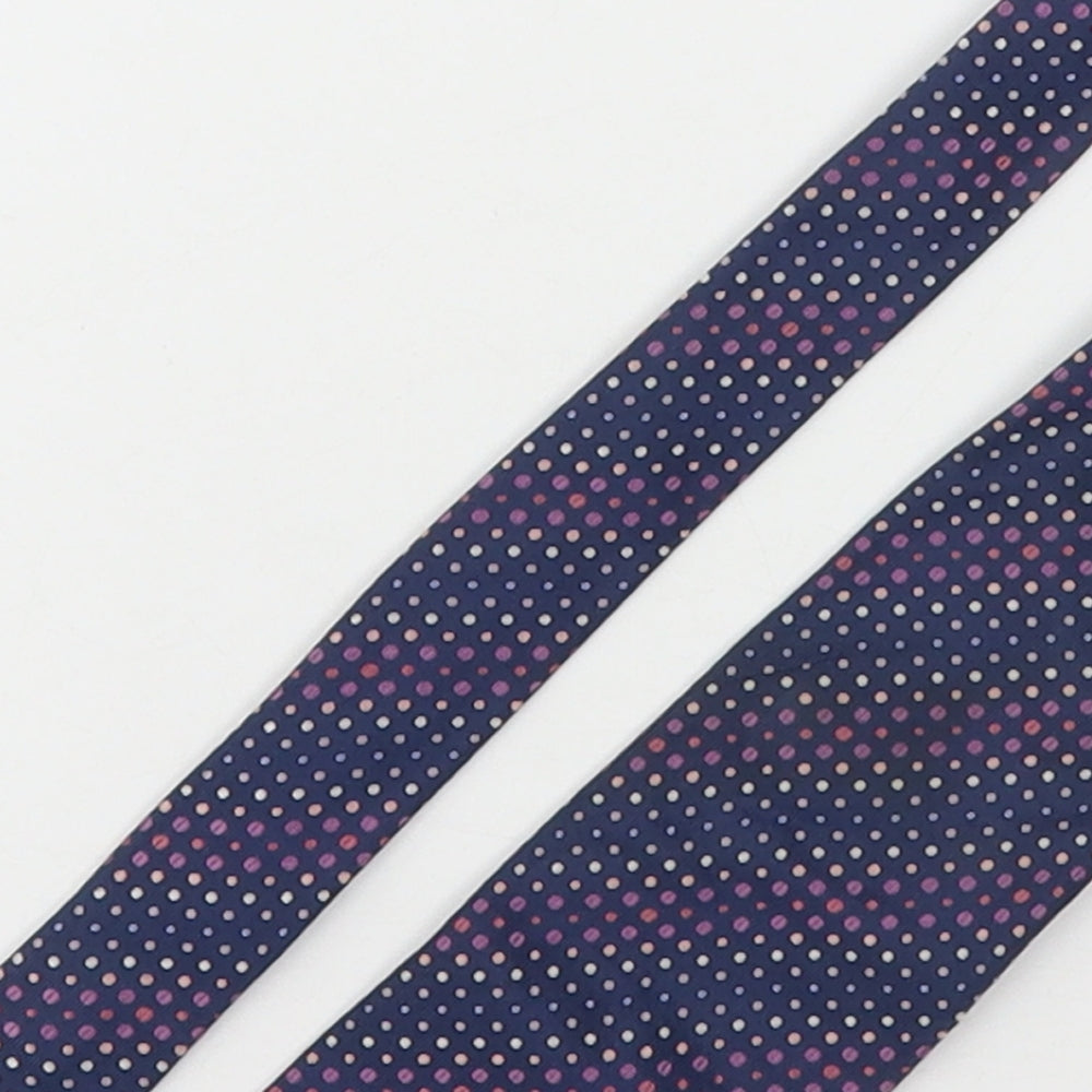 Marks and Spencer Mens Multicoloured Polka Dot Silk Pointed Tie One Size