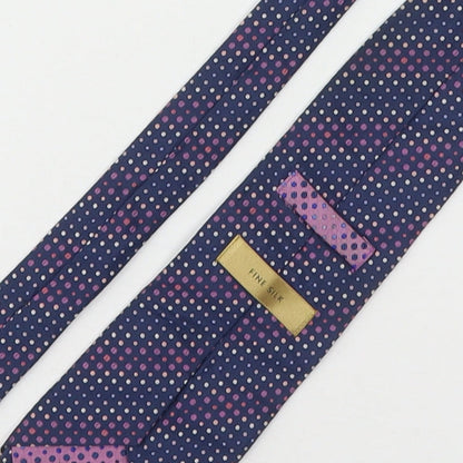 Marks and Spencer Mens Multicoloured Polka Dot Silk Pointed Tie One Size