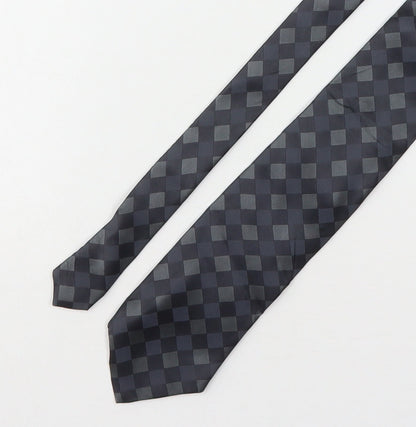 Mens Frangi Grey Plaids & Checks  Pointed Tie