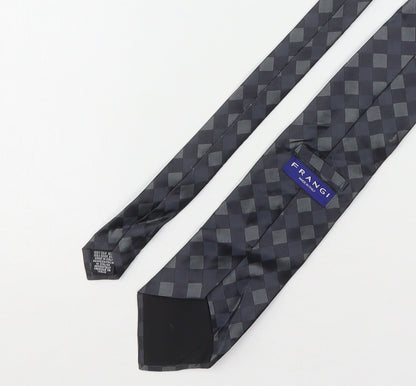 Mens Frangi Grey Plaids & Checks  Pointed Tie