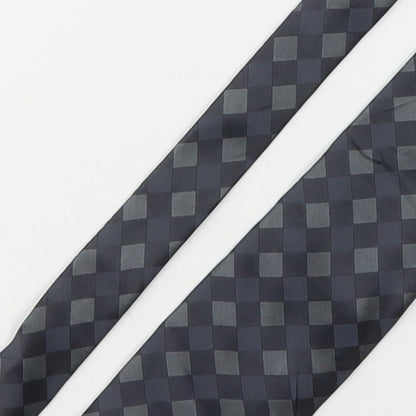 Mens Frangi Grey Plaids & Checks  Pointed Tie
