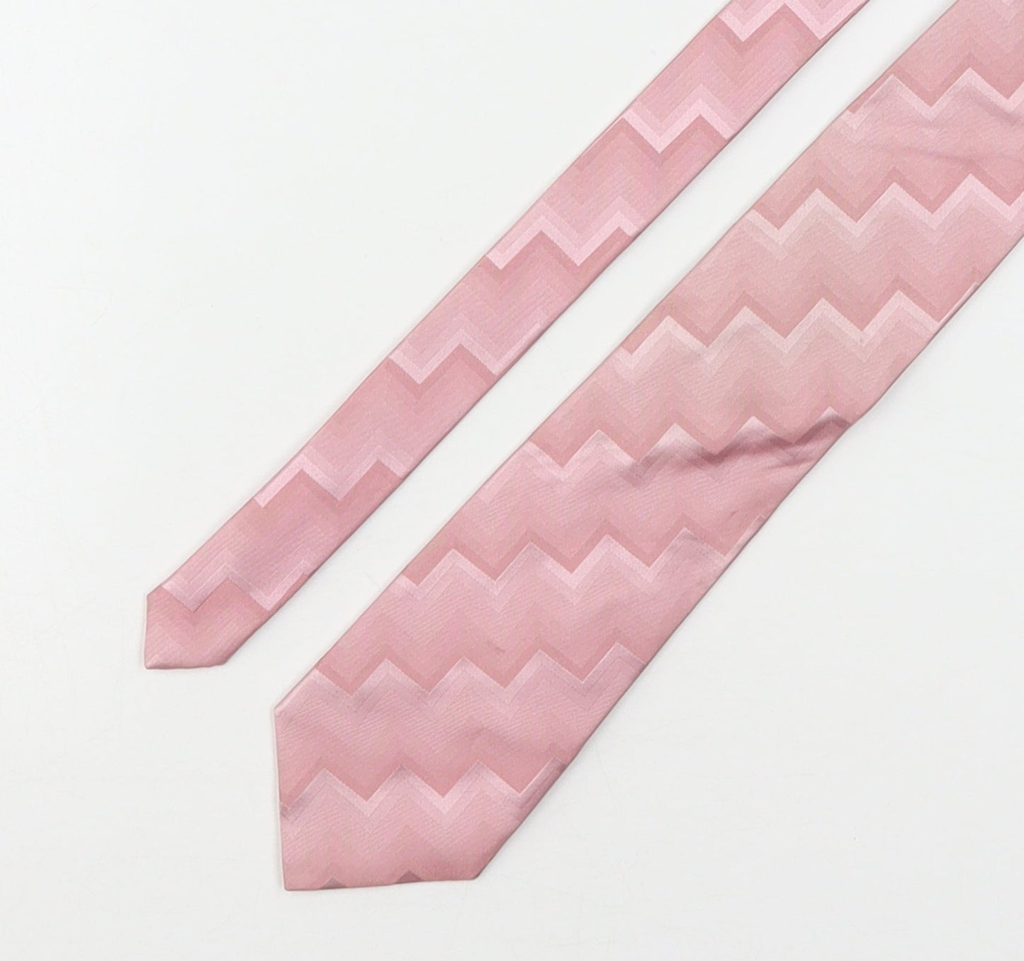 Michaelis Mens Pink Geometric Silk Pointed Tie One Size