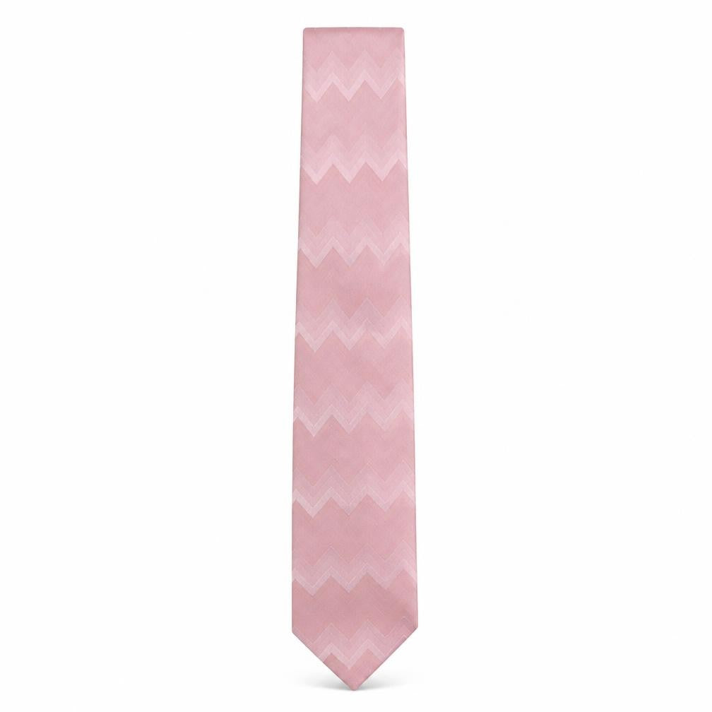 Mens Michaelis Pink Geometric  Pointed Tie