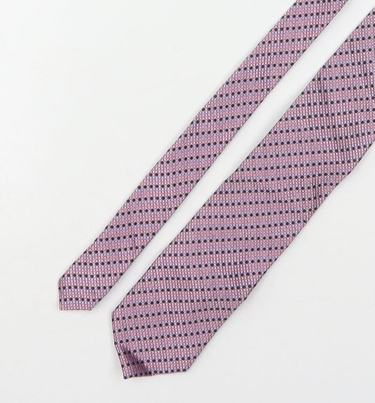 Racing Green Mens Multicoloured Geometric Silk Pointed Tie One Size