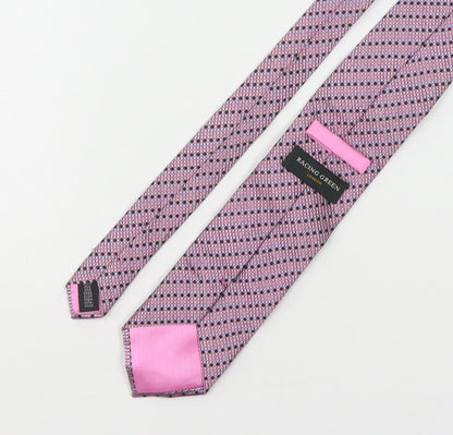 Racing Green Mens Multicoloured Geometric Silk Pointed Tie One Size