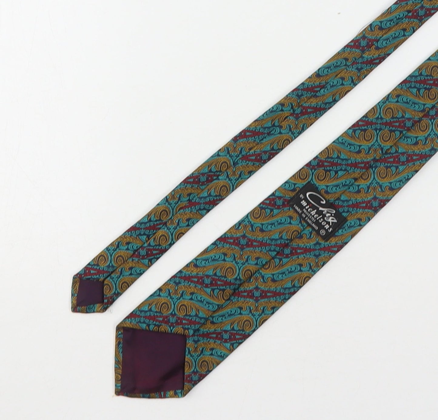 Michelsons Mens Multicoloured Paisley Polyester Pointed Tie One Size
