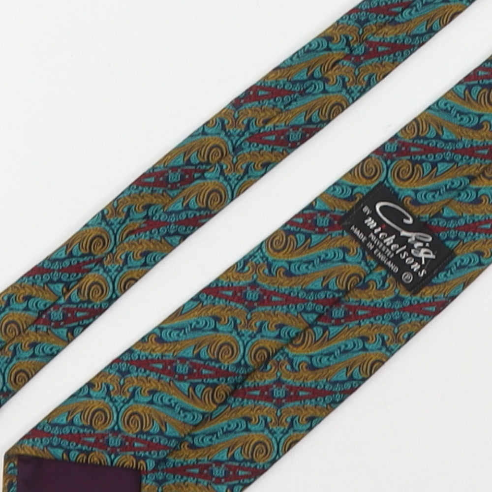Michelsons Mens Multicoloured Paisley Polyester Pointed Tie One Size