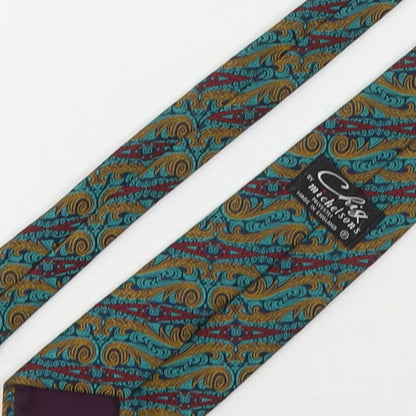 Michelsons Mens Multicoloured Paisley Polyester Pointed Tie One Size