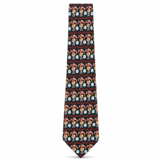Mens Bubblegum Multicoloured Geometric  Pointed Tie
