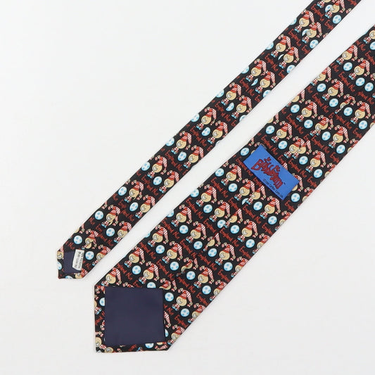Mens Bubblegum Multicoloured Geometric  Pointed Tie