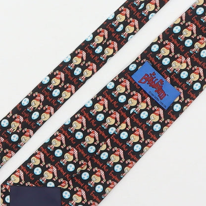Mens Bubblegum Multicoloured Geometric  Pointed Tie