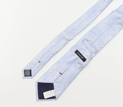 Marks and Spencer Mens Blue Paisley Silk Pointed Tie One Size