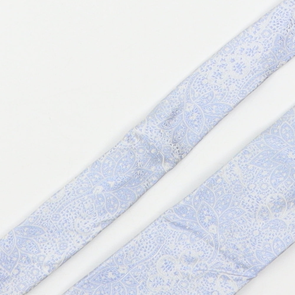Marks and Spencer Mens Blue Paisley Silk Pointed Tie One Size