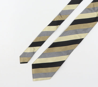 Racing Green  Mens Multicoloured Striped Silk Pointed Tie One Size