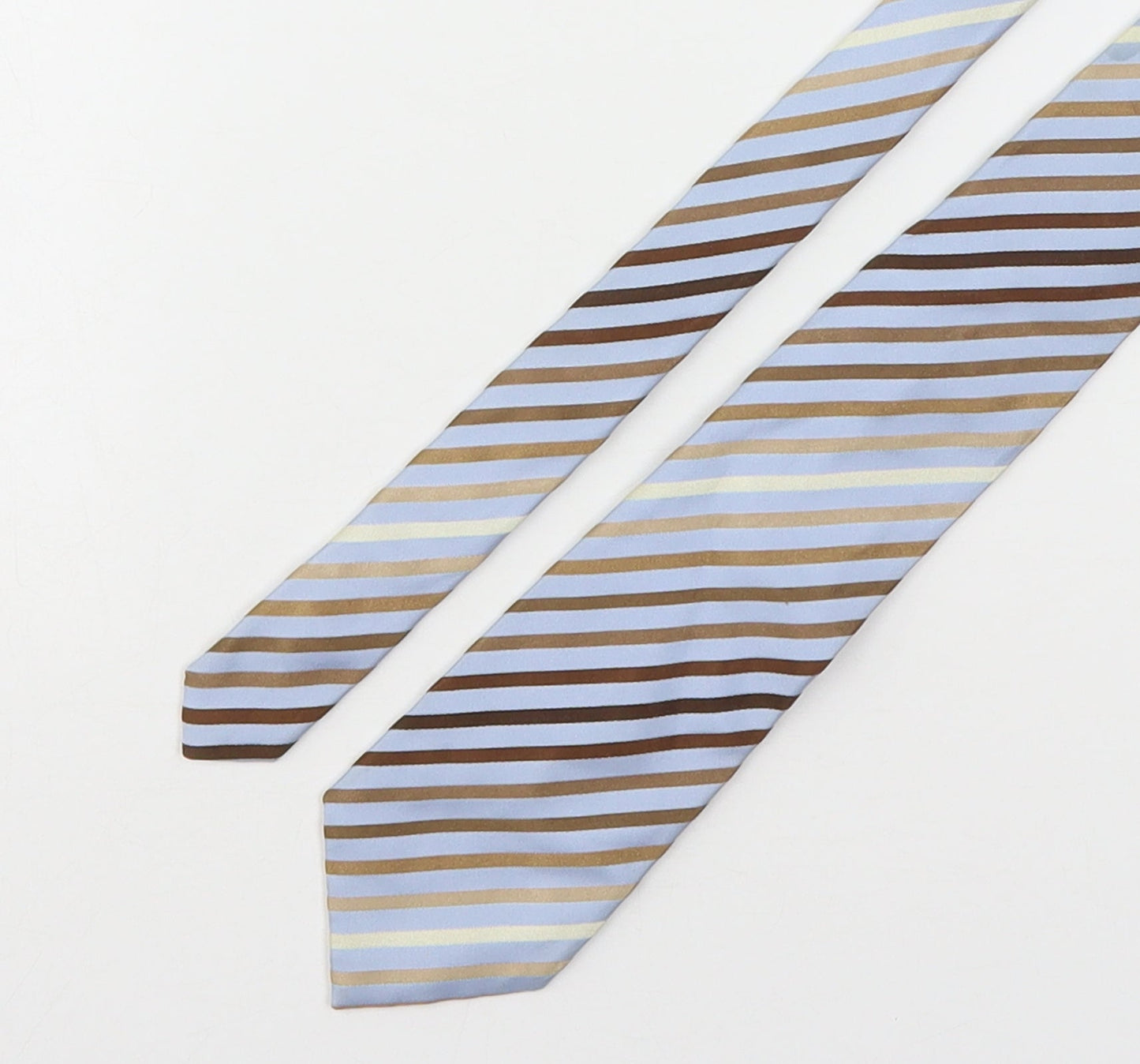 Linea Mens Multicoloured Striped Silk Pointed Tie One Size